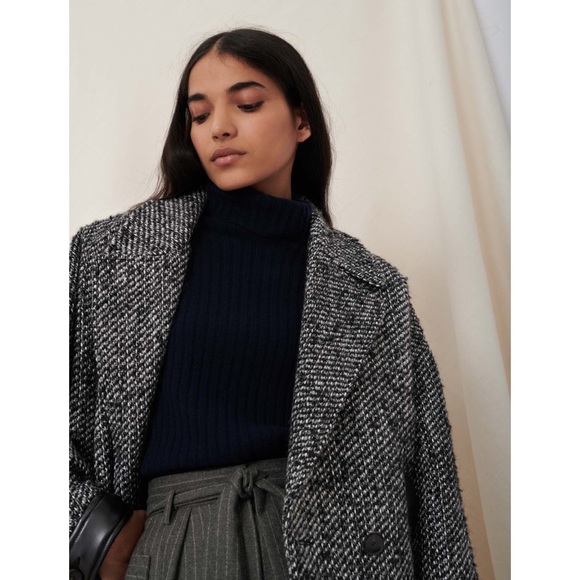 MAJE Galine double-breasted wool-blend jacket NWOT - Picture 2 of 12